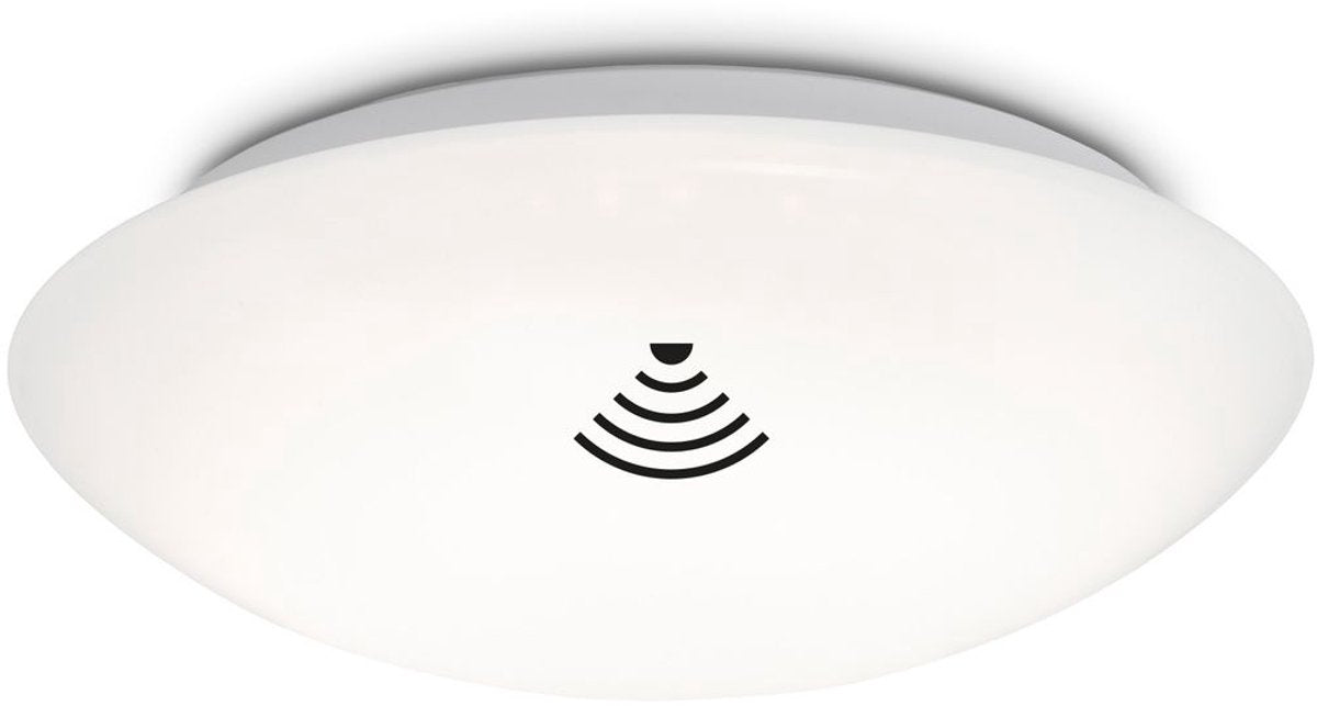 B.K.licht briloner elipso - Plafonnier LED - avec détecteur de mouvement - éclairage de salle de bain - plafonnier avec capteur - capteur crépusculaire - minuterie - ø27,8 cm