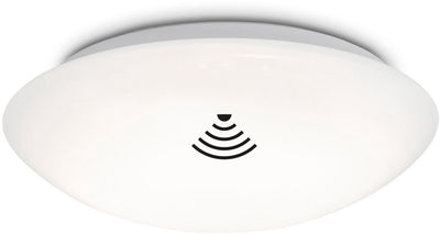 B.K.licht briloner elipso - Plafonnier LED - avec détecteur de mouvement - éclairage de salle de bain - plafonnier avec capteur - capteur crépusculaire - minuterie - ø27,8 cm