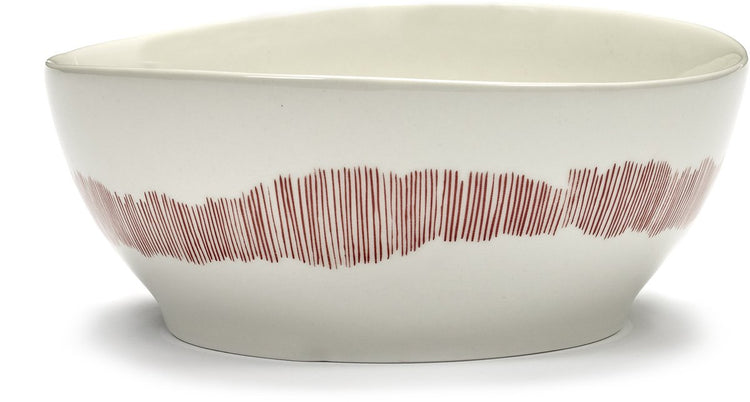 Serax - fête ottolenghi - bol s - blanc rouge - 16 ø - 4 pièces