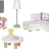 Goki Wooden Puppet Furniture Living Room, 15dlg.