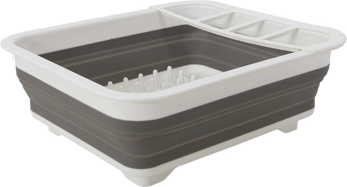Gimex - égouttoir à vaisselle - pliable - gris blanc