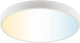 Brilliant slimline - plafonnier - ø 49 cm - led 20w - cct - 3000k-6500k - dimmable - veilleuse - minuterie - télécommande - blanc