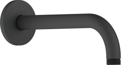 Bras de douche Duravit 21 cm montage mural rond métal noir mat - bras de douche pluie universel 1 2 raccordement