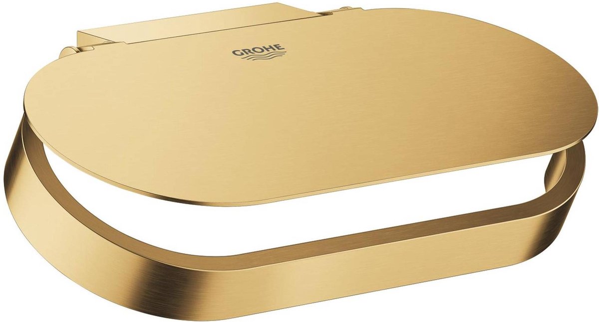 Porte-rouleau de papier toilette Grohe Selection avec couvercle - Cool Sunrise brossé (or mat) - 41069gn0