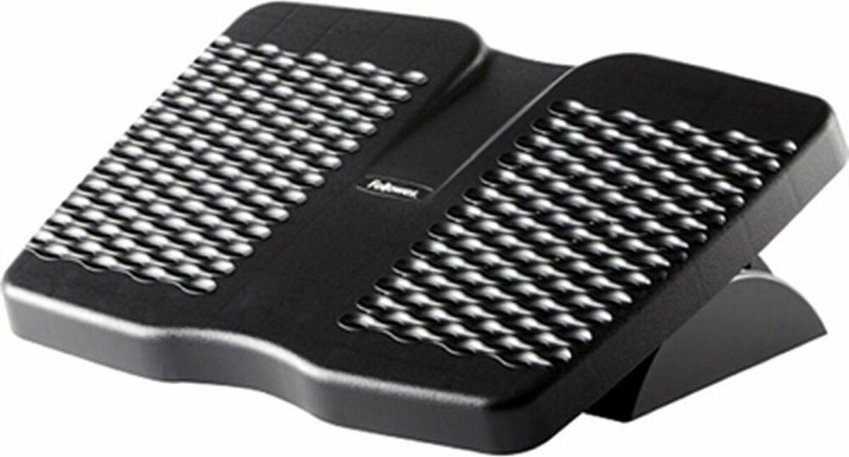 Fellowes rafraîchir - repose-pieds de bureau - nervures de massage - ergonomique et réglable - noir