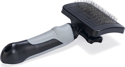 Beeztees brosse autonettoyante pour chien s m - brosse lisse - 18x8,5x6,5 cm