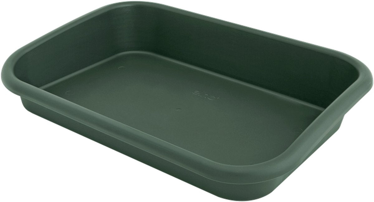 Elho green basics plateau de jardin 60 - intérieur et extérieur - culture et récolte - ø 58,5 x h 11,0 cm - vert feuille