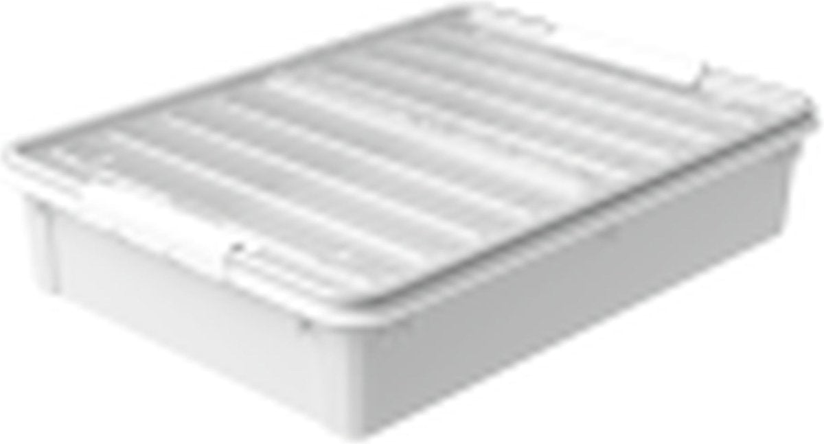 Smartstore - coffre de rangement pour lit à roulettes 60 litres à roulettes - polypropylène - transparent