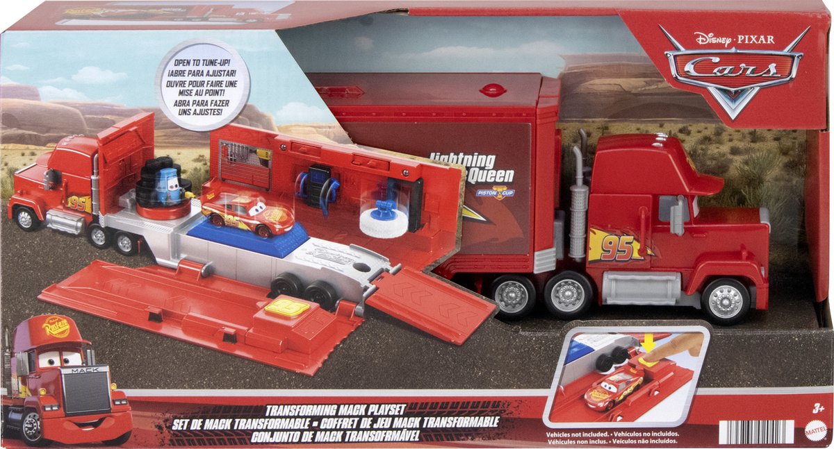 Disney Pixar Cars Transforming Mack Truck - coffret de jeu sans voitures