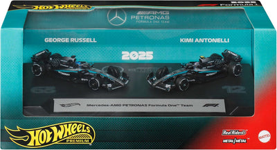 Hotwheels premium formule 1 lot de 2 voitures - amg petronas formule 1 équipe russell et antonelli