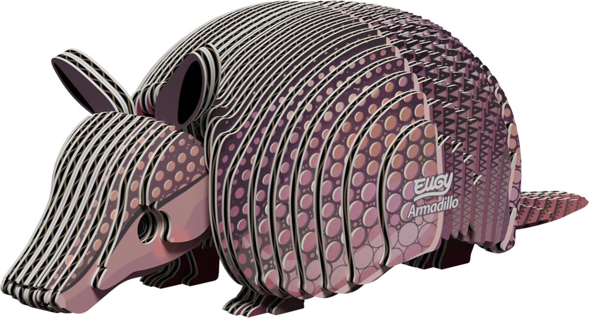 Puzzle 3D Eugy - tatou - animaux sauvages - durable - collectionnez-les tous - 6 ans