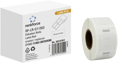 Renkforce RF-6027522, blanc, étiquette d'imprimante autocollante, étiquette continue, rouleau, papier, thermique direct
