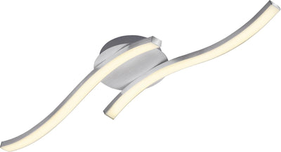 Briloner go - plafonnier - plafonnier à 2 lumières - 2x 6w - lumière blanc chaud - 55,4 cm - couleur aluminium