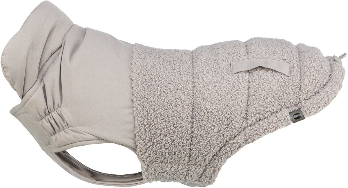Manteau pour chien Trixie - gris, design chaleureux, 33 cm - polyester, rabat de poitrine réglable