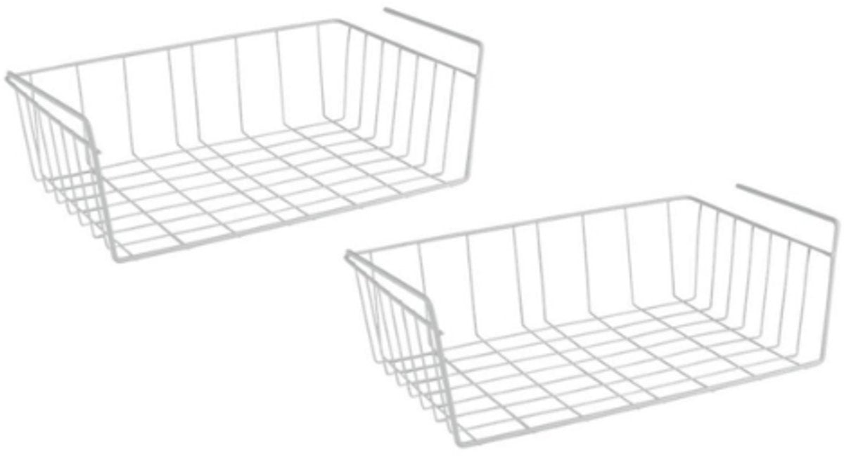 Metaltex Metaltex Babette Paniers suspendus 40x26x14 cm 2 pièces blanches