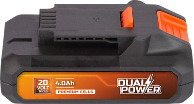 Batterie double alimentation Powerplus powdp9024 - 20v, 4,0ah - batterie pour appareils 20v - indicateur d'alimentation LED - plateforme de batterie