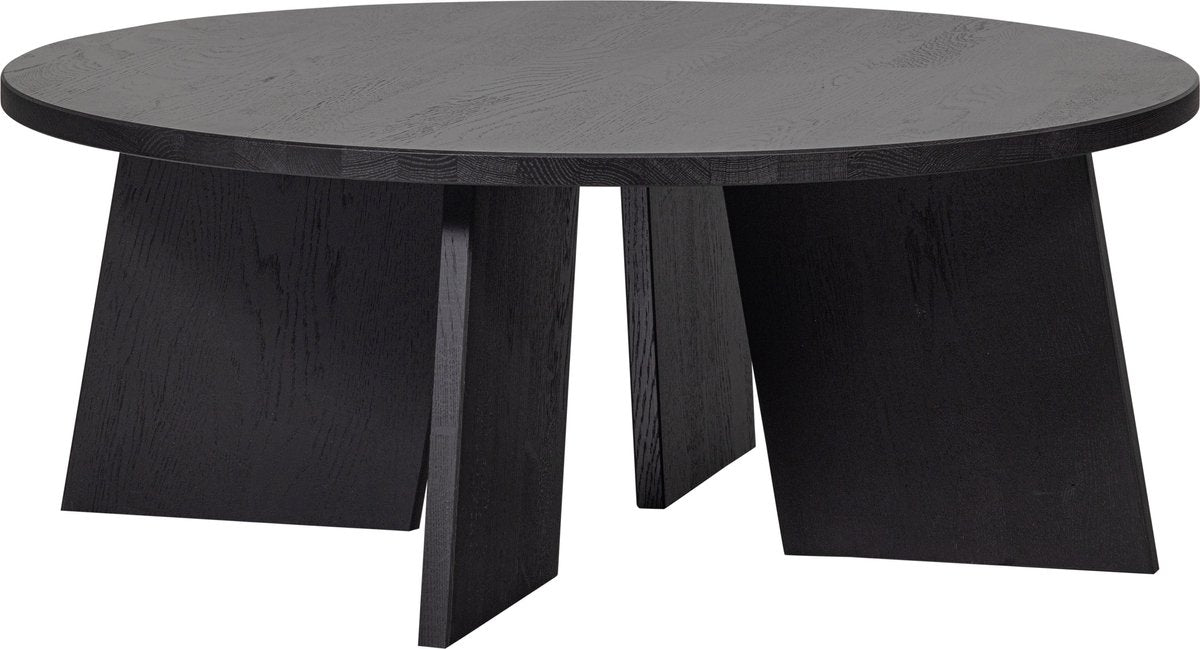 Table basse frise Woood - chêne - nuit noire - 36x90x90