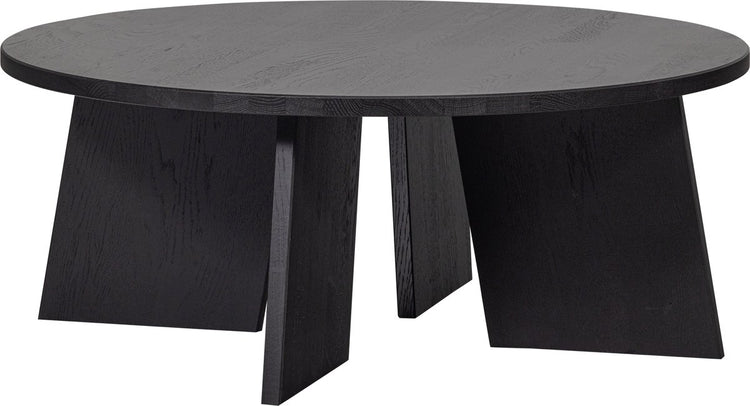 Table basse frise Woood - chêne - nuit noire - 36x90x90