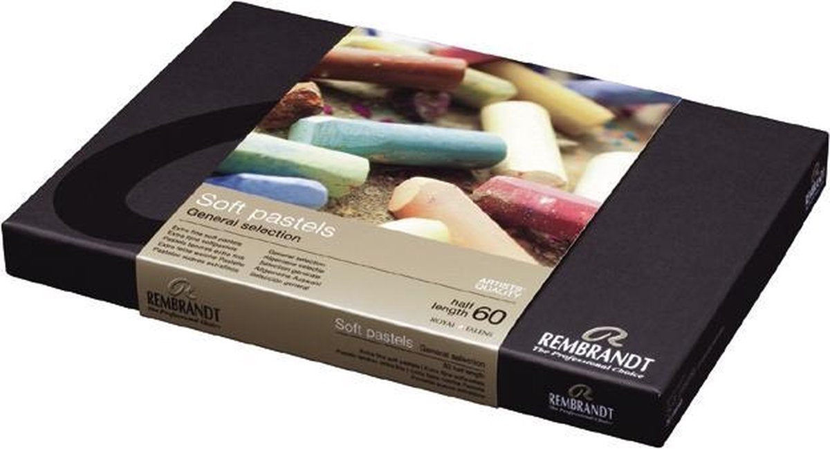Set de pastels tendres Rembrandt sélection générale de luxe | 60 demi-pastels