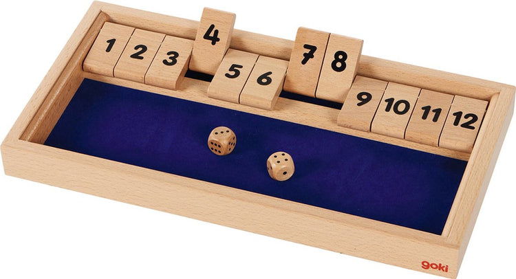 Jeu de dés Goki - ferme la boîte - bois - 2 dés - 6 ans