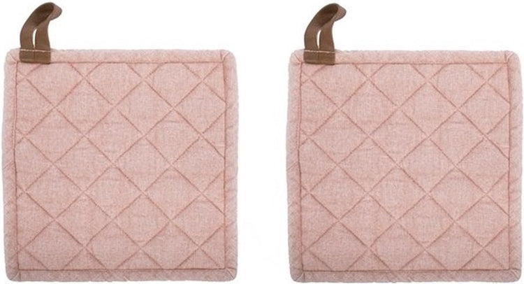 Unbranded sans marque maniques tiseco myrna – coton – lot de 2 pièces – 20x20cm – rose