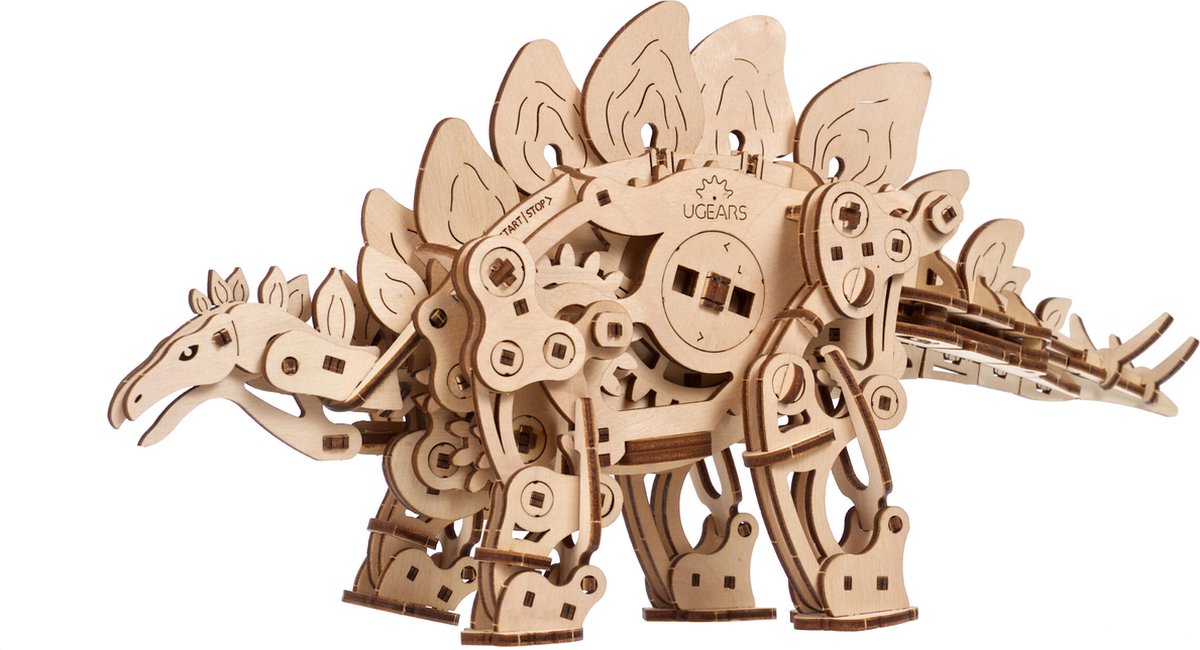 Ugears modélisme 3D - stégosaure - kit de construction mécanique bois - jouets éducatifs