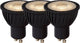 Lucide mr16 - lampe led - ø 5 cm - led dimmable - gu10 - 3x5w 3000k - noir - lot de 3