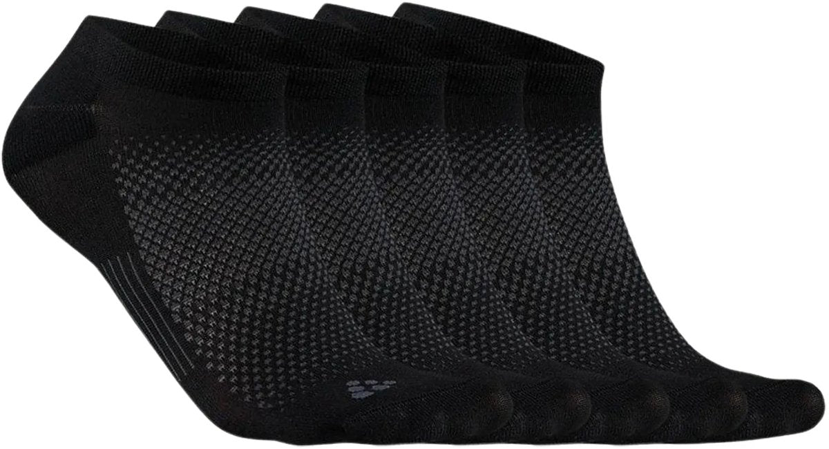 Craft active footies 5-pack chaussettes de sport unisexes - noir