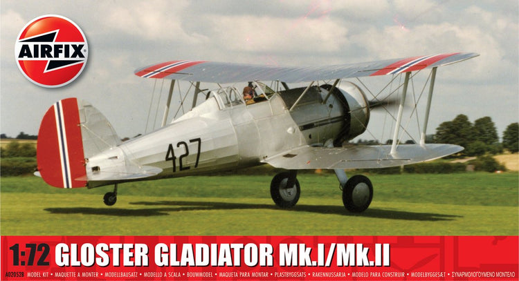 Airfix modèle kit avion - 02052b gloster gladiator mk.i ii - hélice avion plastique - 1:72 - modélisme