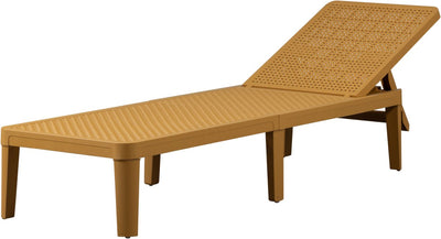 Woood jinte chaise longue de jardin - plastique - jaune - 29x55x191