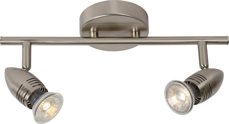 Lucide caro-led - spot de plafond (plafonnier) - led - gu10 - 2x5w 2700k - chrome mat