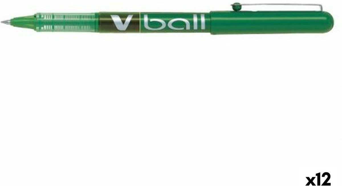 Pilot pen roller v ball boule verte 0,5 mm (12 pièces)