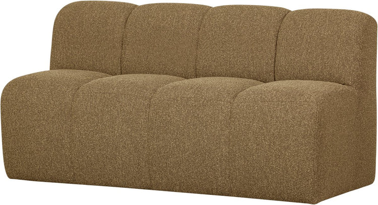 Woood mojo banc de salle à manger avec dossier 164 cm mojo - bouclé - jaune marron