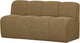 Woood mojo banc de salle à manger avec dossier 164 cm mojo - bouclé - jaune marron
