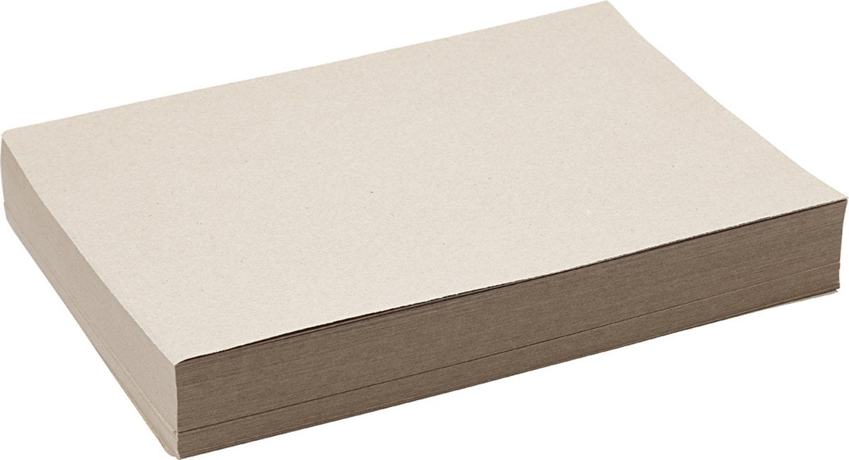 Papier recyclé Creativ company, a4, feuille 210x297 mm, 100 gr, gris brun, 250 feuilles 1 boîte