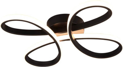 Trio fly - plafonnier - noir mat - incl. 1x CMS 22w - dimmable