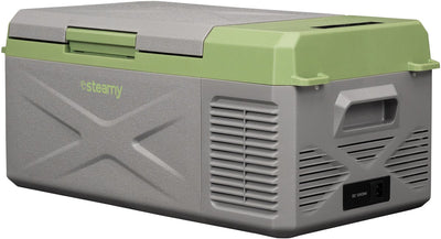 Glacière électrique à compresseur monozone Steamy -e - monozone - 16 litres - 12v et 230v - pour voiture et camping - grise
