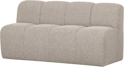 Banc de salle à manger Woood Mojo avec dossier - bouclé - beige mélangé - 164cm