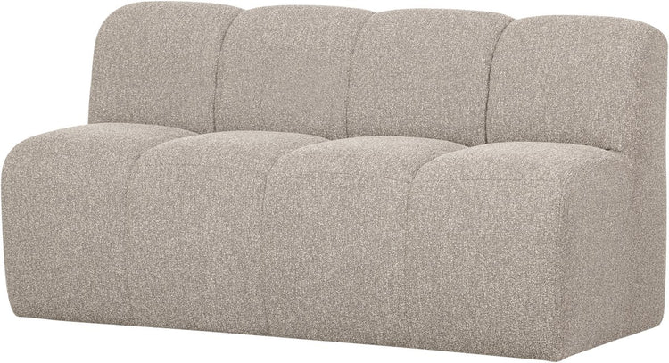 Banc de salle à manger Woood Mojo avec dossier - bouclé - beige mélangé - 164cm