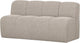 Banc de salle à manger Woood Mojo avec dossier - bouclé - beige mélangé - 164cm