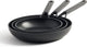 Kitchenaid classic ensemble de poêles à frire en aluminium forgé 3 pièces - noir - induction - antiadhésif - sans pfas