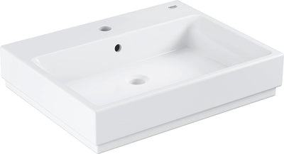 Lavabo Grohe cube en céramique - céramique - 60 x 49 cm - avec finition antibactérienne - blanc