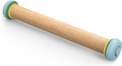 Joseph joseph duo opale - rouleau à pâtisserie personnalisable - bois de hêtre - marron