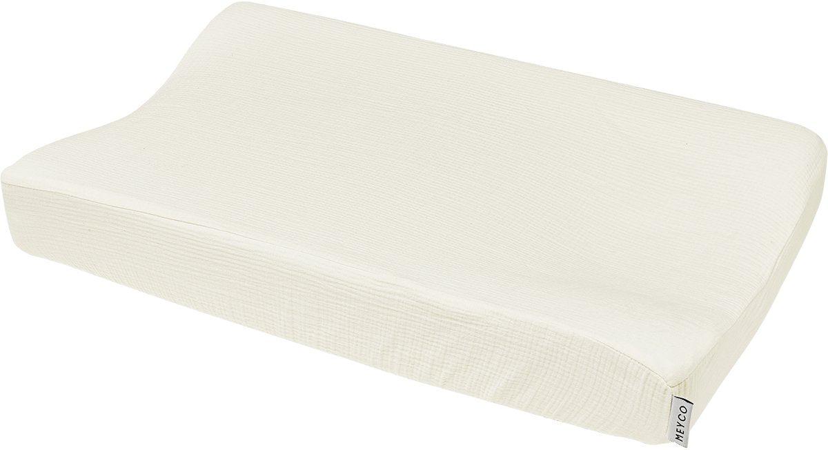 Housse de matelas à langer Meyco baby uni - hydrophile prélavée - naturel - 50x70cm