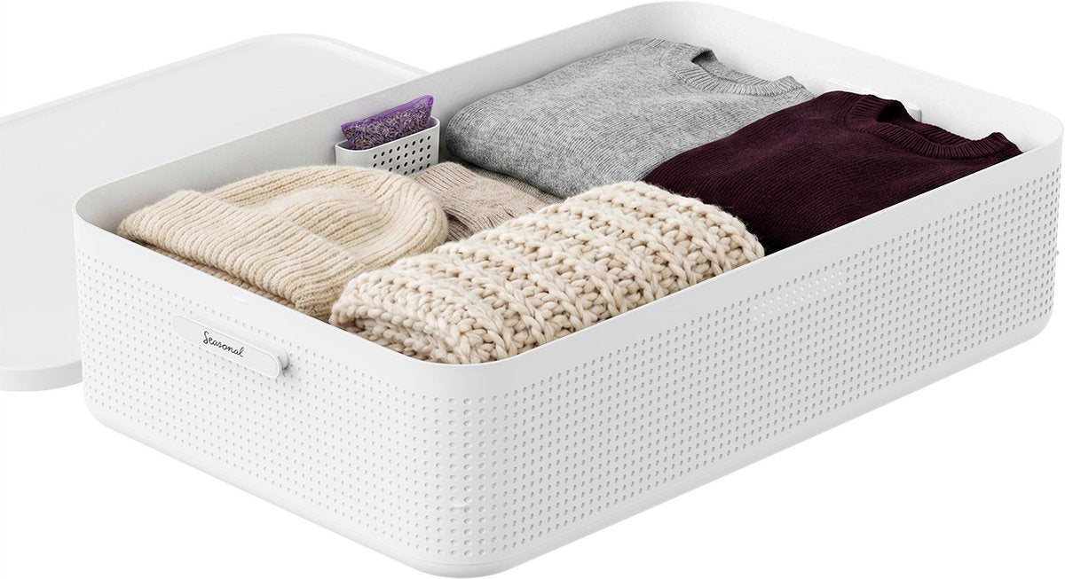 Boîte de rangement Rotho wop xl - avec couvercle - blanc