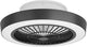 Plafonnier Eglo Sazan avec ventilateur - 54,8cm - durée de vie ac-plus longue - blanc noir