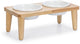 Designed by lotte service de table djeha - bol de nourriture pour chien - bois - 40x21x15 cm