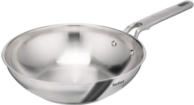Tefal extreme non couché - poêle wok - 28 cm - sans revêtement - sans pfas - induction