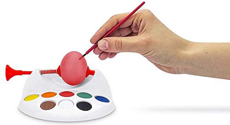 Bigbuy ensemble pour enfants pour peintures à l'aquarelle oeuf de Pâques avec support 8 couleurs