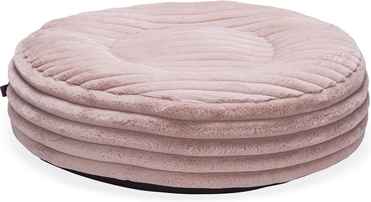 Conçu par lotte reza - coussin pour chien - rond - rose - 80x80x20 cm